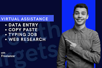 data entry, copy paste, typing job and web research