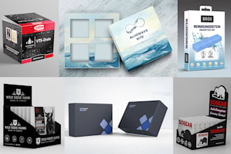 design 3d mockup and product packaging