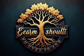 design outstanding gold tree logo with express delivery