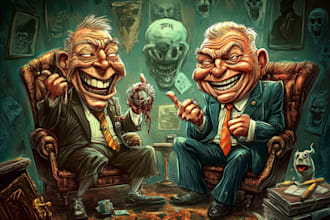 create a funny political cartoon for you