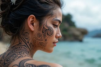 design a polynesian maori tribal tattoo