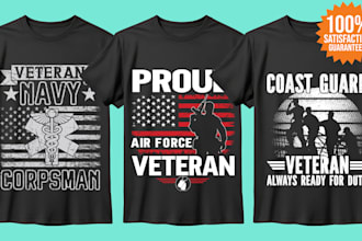 create military, navy and air force t shirt design