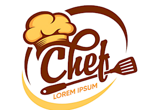 do fast food truck, restaurant, cafe chef bbq 3d logo design
