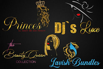 do beauty hair salon makeup eyelashes logo for your business