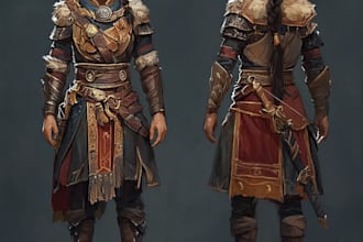 make character art for fantasy games and game character art