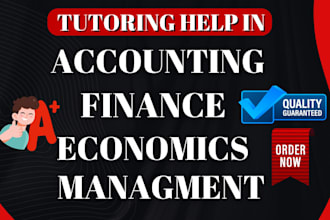 help in financial cost managerial accounting and finance economics management