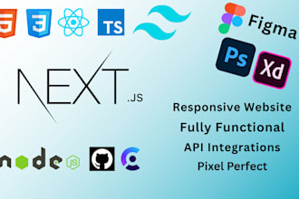 develop nextjs web app with ssr apis and tailwind CSS