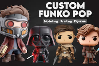design cute 3d model, toys, funko pop, action figure for 3d printing