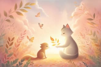 illustrate children story book illustration, children story