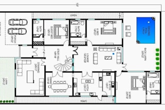 design floor plan blueprint 2d elevation electrical plan hvac plan