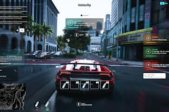 make gta fivem UI designs for hud, menus, inventory, and more