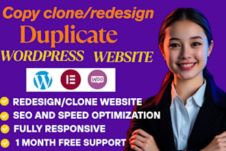 design, redesign, clone wordpress website with elementor pro, divi or astra
