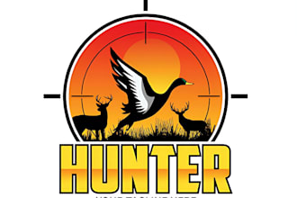 design vintage hunting fishing deer or outdoor logo
