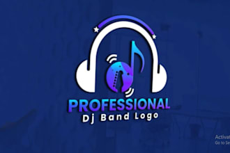 design dj, music, producer and band logo