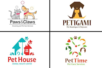 do animal logo, horse, cat, dog, pet, or redesign or any graphic design