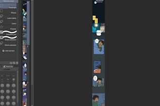 draw webtoon comic  or story board base on your story