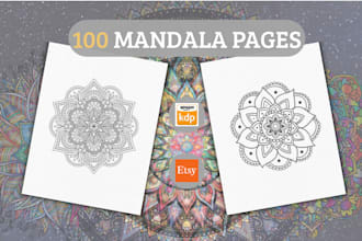 design mandala coloring pages for amazon KDP to print out