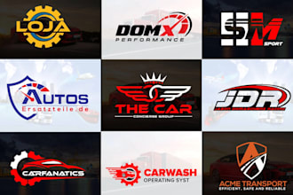 make a luxury automotive, car logo, car detailing, auto repair and car wash