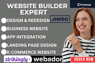 design develop jimdo webador strikingly instapage automation landing page seo