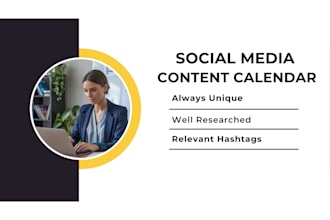 create a social media marketing content calendar