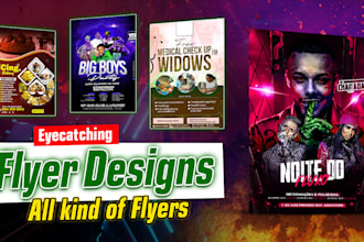 design medical, fitness, home care flyer and brochure