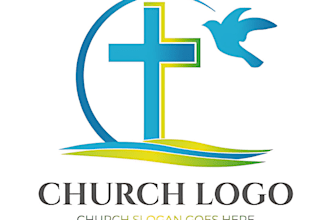 do modern christian ministry religious and church logo