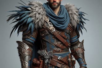 create a dnd art and d and d character for you