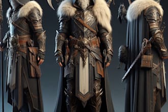 make a dnd art and d and d character for you