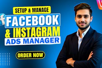 setup and manage facebook ads campaign, fb ads for sales with meta ads