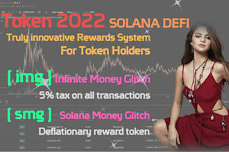 create tax token such as img or smg using token2022 for solana, and alarm bot
