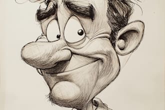 draw a funny caricature with my style