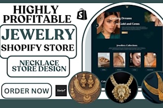 design jewelry website jewelry shopify store necklace store