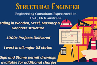 do wood, steel and concrete structural design, structural engineer