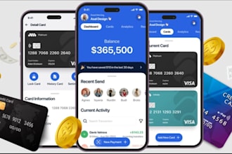 develop fintech app, wallet app, blockchain app, payment app, transfer app,