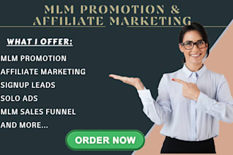 do mlm promotion, affiliate marketing, guaranteed signup, website link promotion