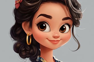 draw cartoon disney couple portrait