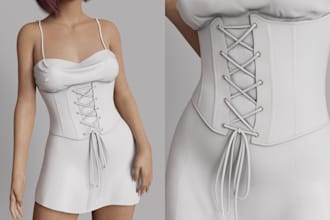 do 3d second life modeling, 3d clothing design for your second life mesh avatar