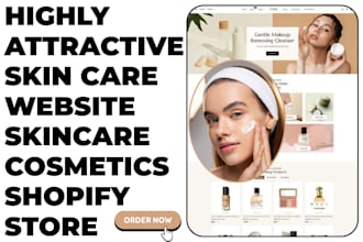 design skin care website skincare shopify store skin care cosmetics store