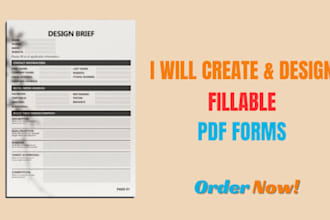 create fillabe pdf form or design fillable pdf