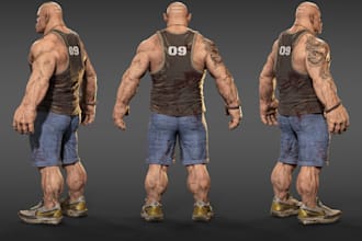 3d character or creature modeling and texturing