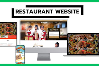 design restaurant website with online food ordering   system