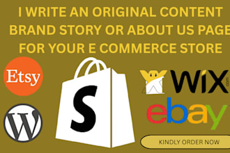 write an original content brand story or about us page for your e commerce store