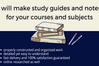 expert custom study guides and notes for any exam or test