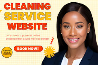 build cleaning service website with booking koala website