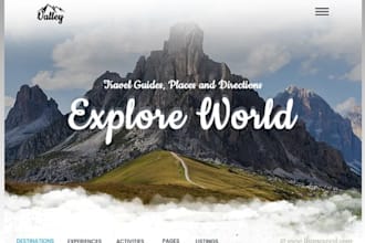 build travel and tour wordpress website tourism vacation
