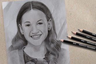 draw a face on paper with a pencil