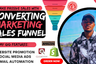 do clickbank, shopify, amazon, ecommerce store affiliate marketing sales funnel