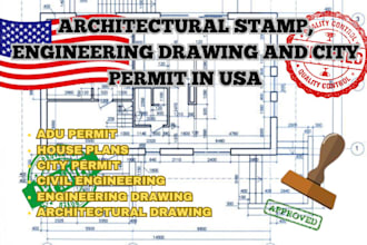 do architectural stamps for city permit, engineering architectural drawing
