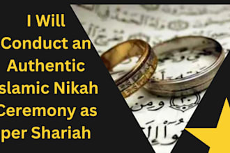 conduct an authentic islamic nikah ceremony as per shariah