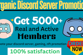 grow, advertise and promote your discord server, organic promotion to get member